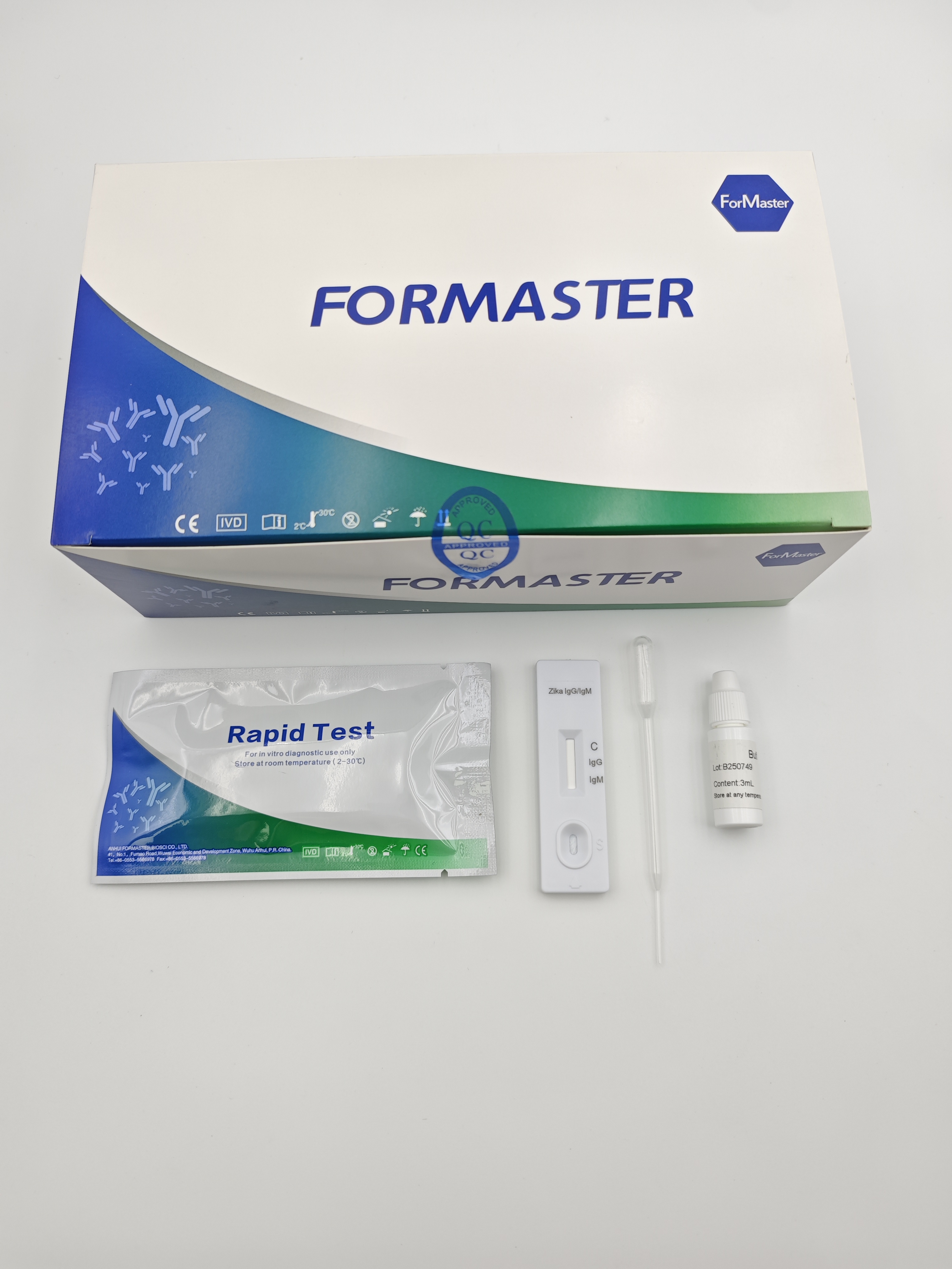 Zika IgG/IgM Rapid Test (Whole Blood/Serum/Plasma)