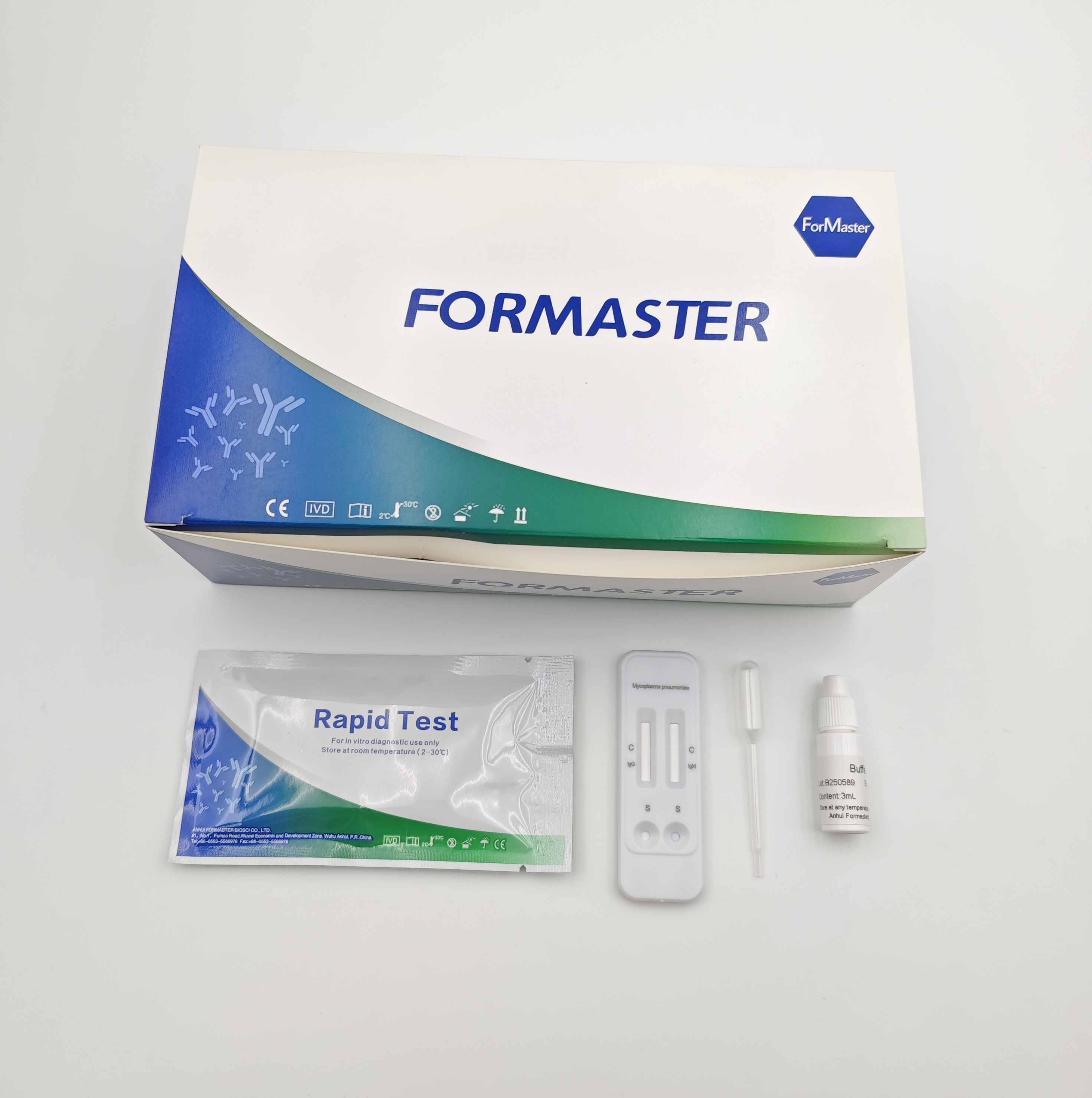 Mycoplasma Pneumoniae IgG/IgM Combo Rapid Test (Whole Blood/Serum/Plasma)